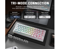 Attack Shark X68PRO HE Wireless Rapid Trigger 8kHz/128kHz Poron biała 6972792470627 - 1349536 - zdjęcie 5